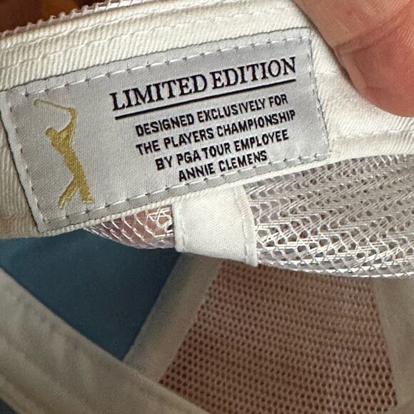 The Players Mesh Trucker Hat Limited Edition Patch Blue White Unisex Adjustable - Picture 5 of 5